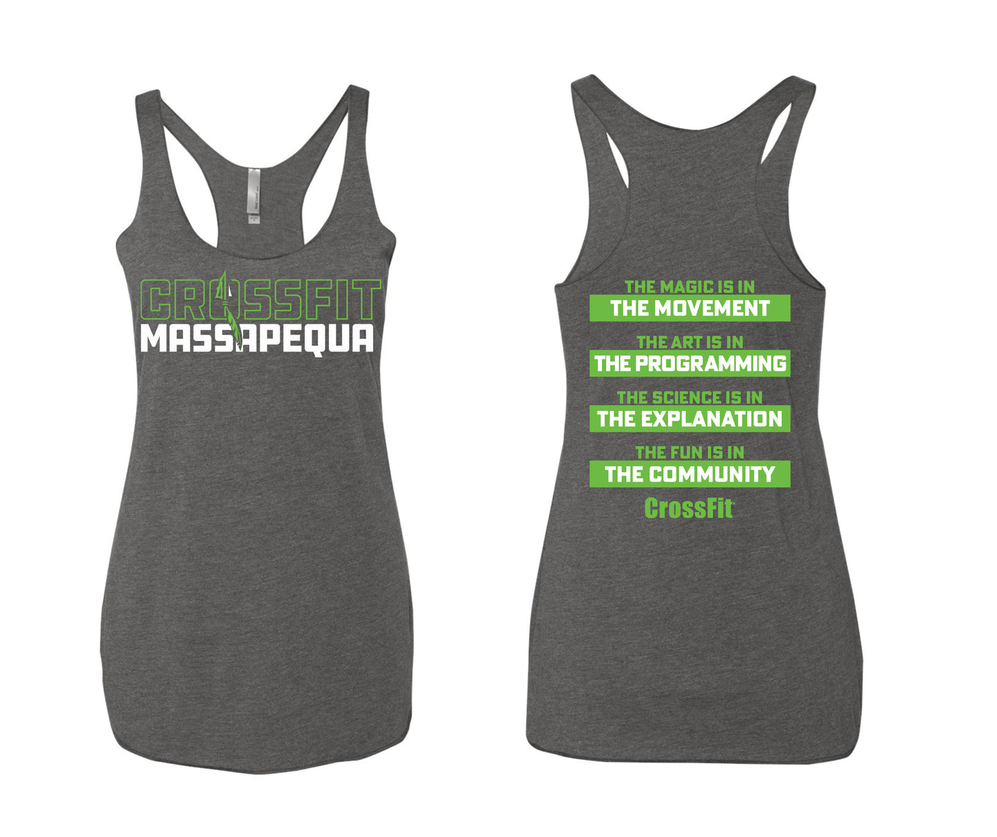 CrossFit Massapequa Ladies RacerBack- Gray