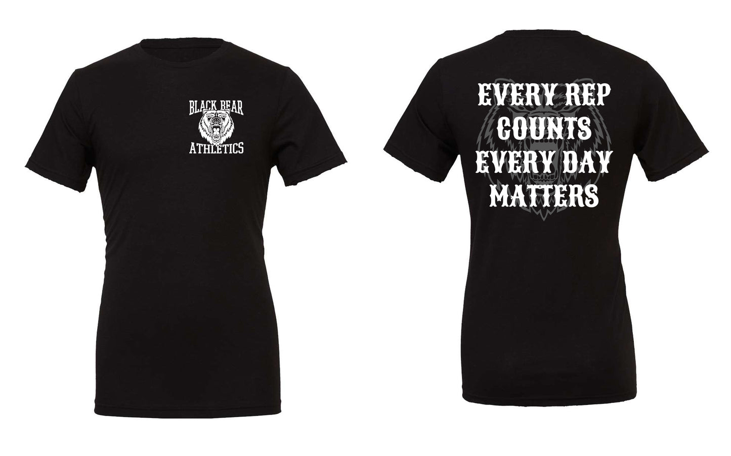 Black Bear Athletics Every Rep Counts Every Day Matters Triblend Tee - 3001CVC