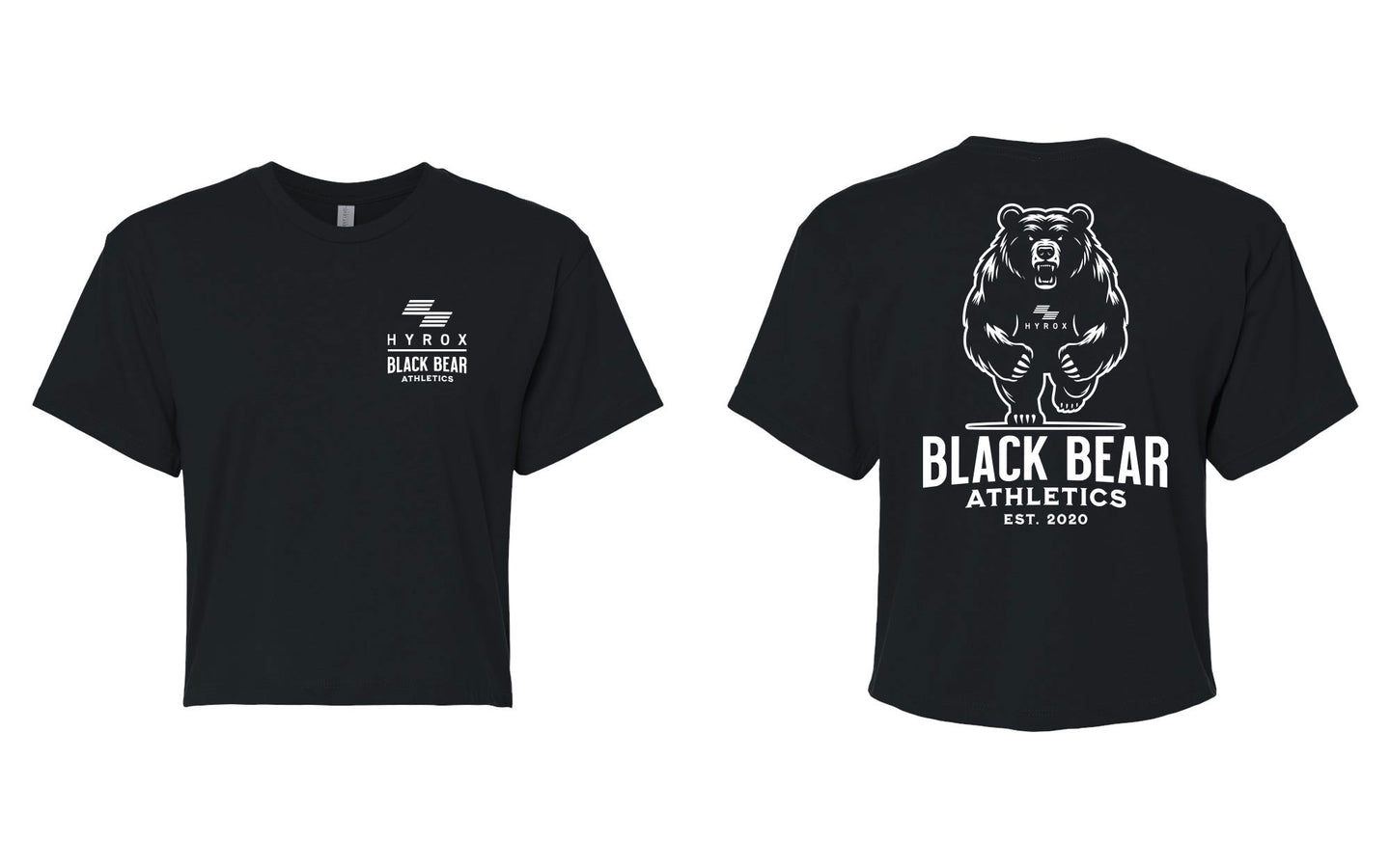 Black Bear Athletics Hyrox 2025 Womens Crop Top - 1580 Black
