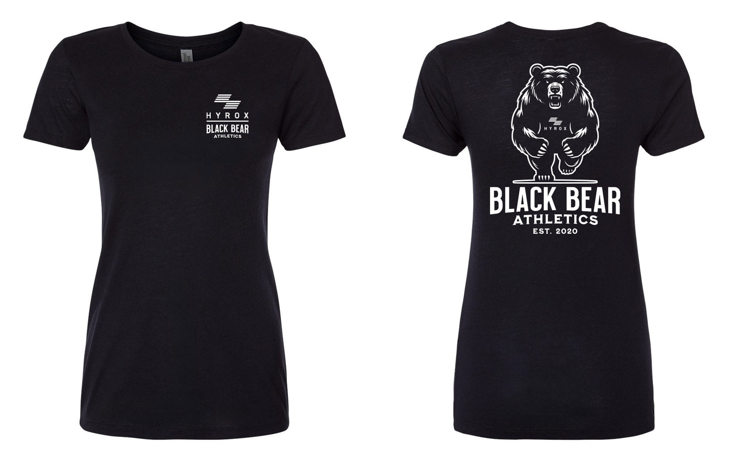 Black Bear Athletics Hyrox 2025 Women Tri Tee - 6710 Black