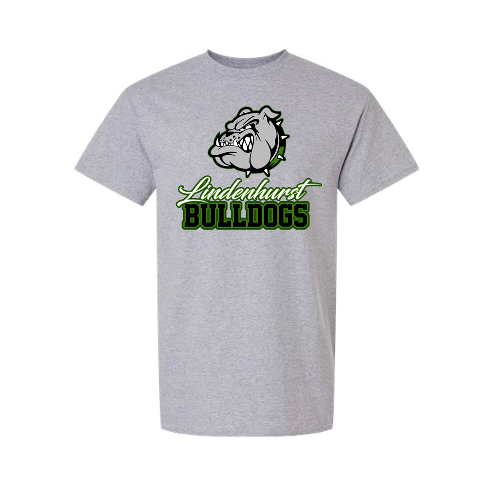 Lindenhurst Bulldogs Script Short Sleeve Cotton Tee 2000/2000B