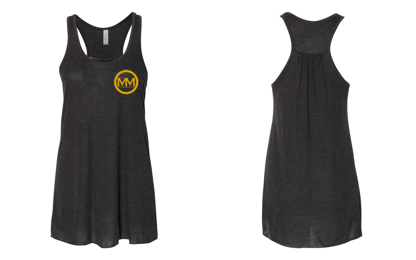 The Merkaba Method Black Heather Women's Flowy Racerback Tank 8800