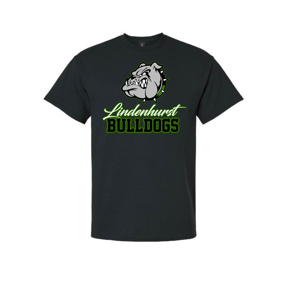 Lindenhurst Bulldogs Script Short Sleeve Cotton Tee 2000/2000B