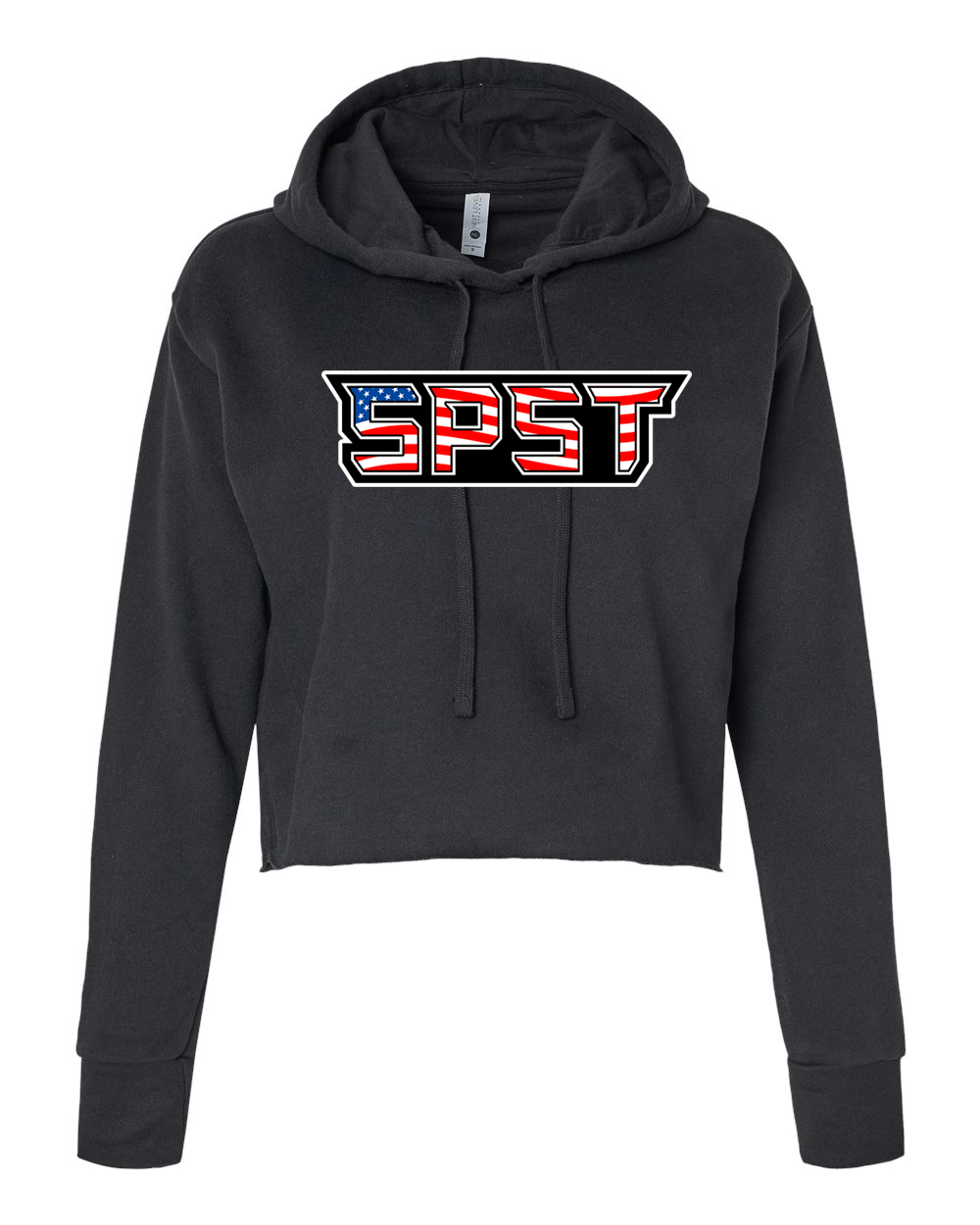 SPST Logo Women's Laguna Sueded Raw Edge Crop Hoodie - 9384