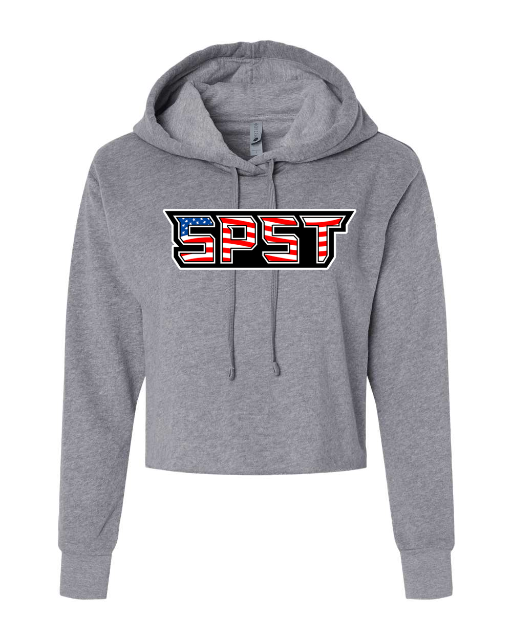 SPST Logo Women's Laguna Sueded Raw Edge Crop Hoodie - 9384