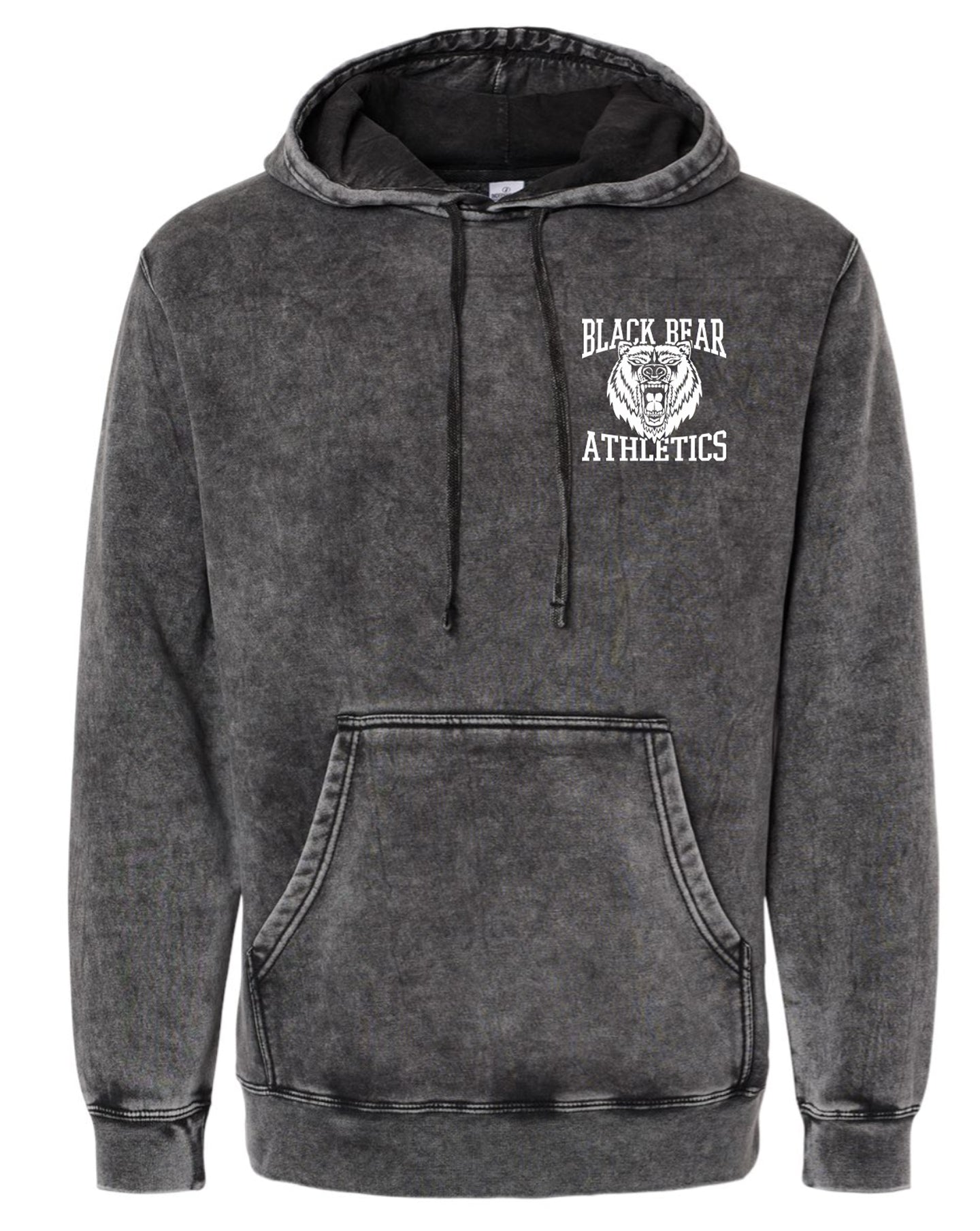 Black Bear Athletics Midweight Mineral Wash Hooded Sweatshirt - PRM4500MW