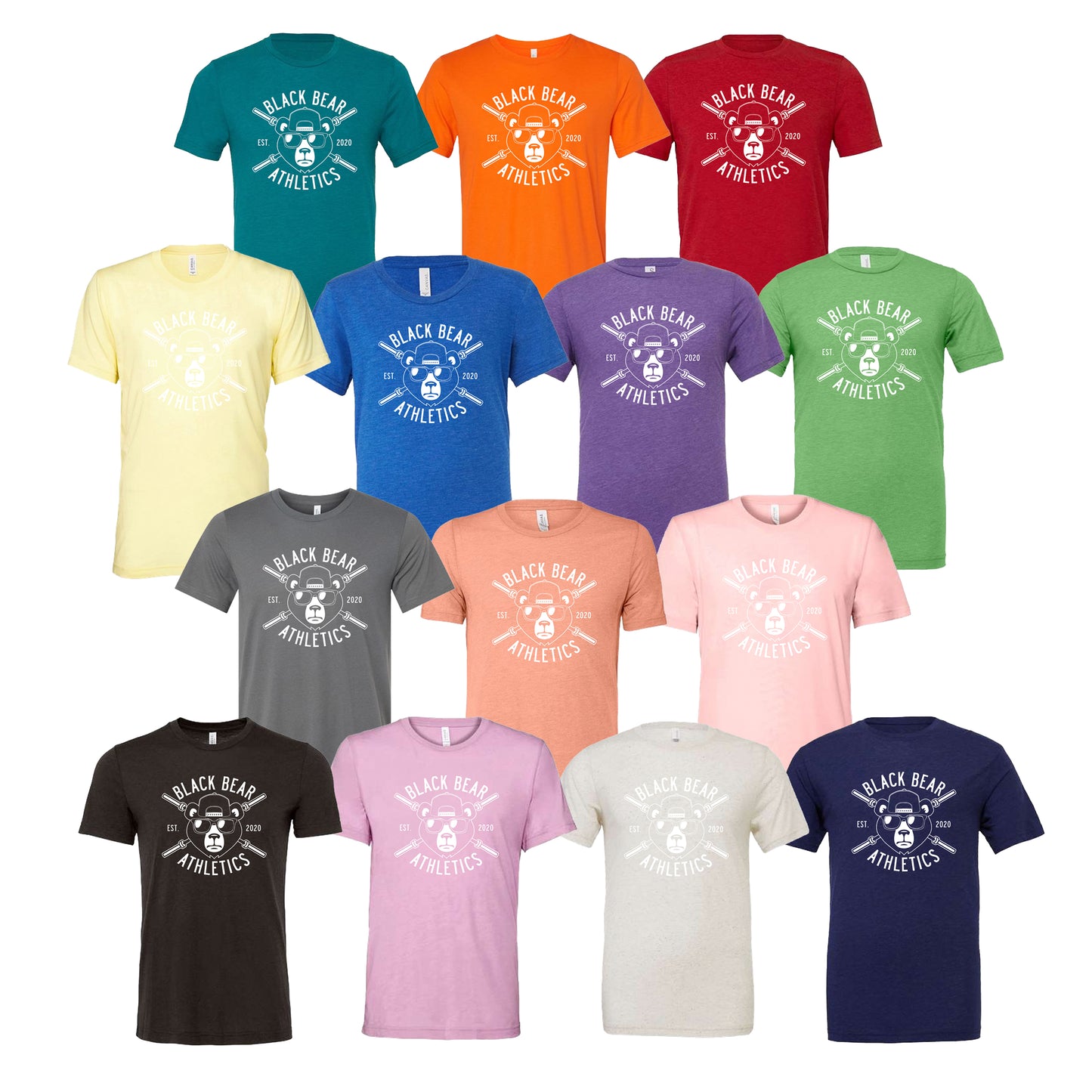 Black Bear Athletics Colorful Men's Tee's 3413