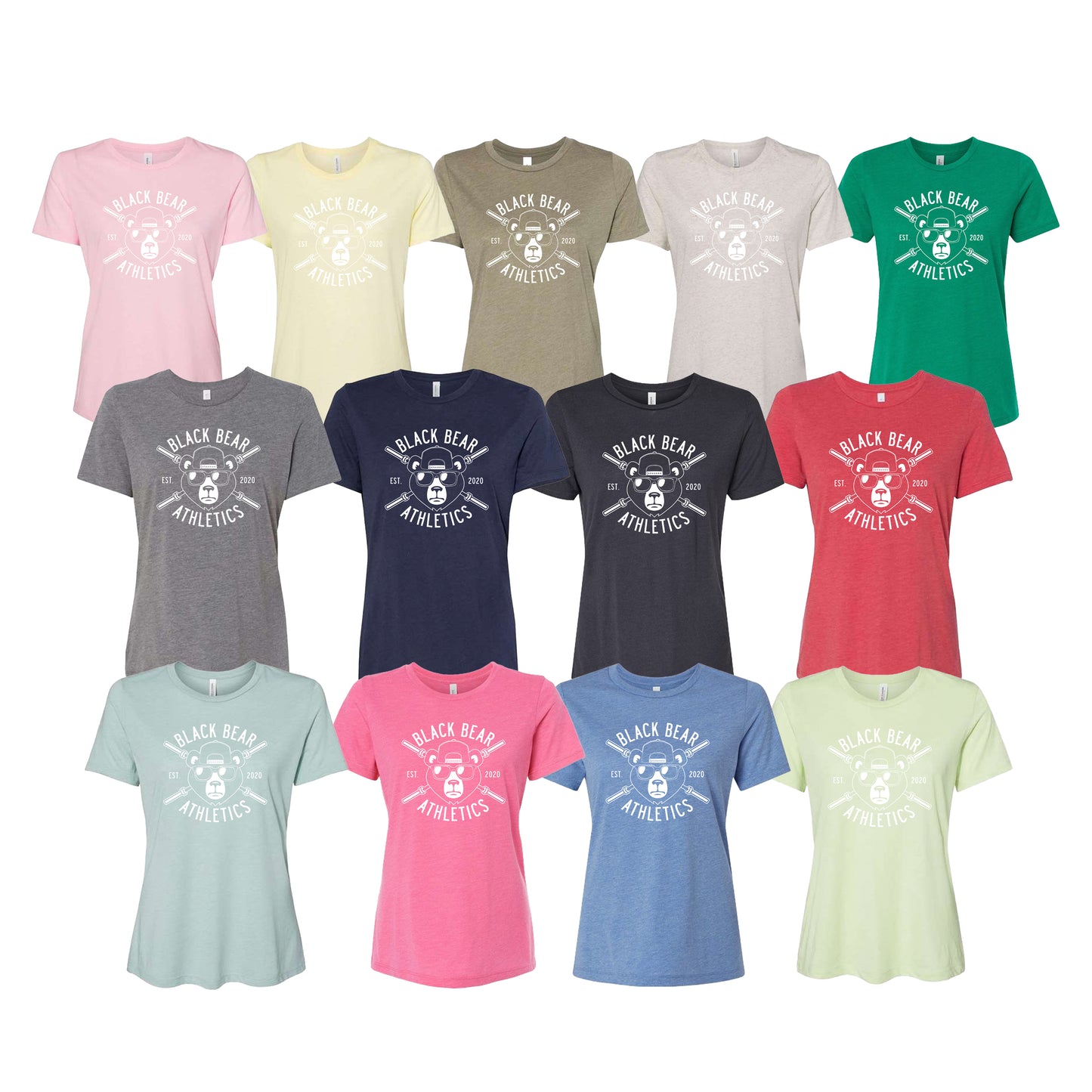 Black Bear Athletics Colorful Ladies Tee's 6413