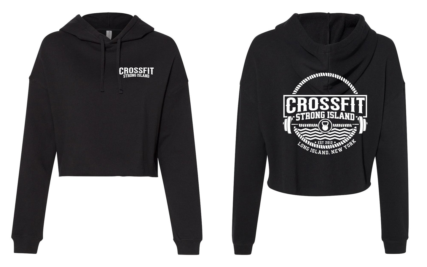 CrossFit Strong Island Nautical Design Cropped Ladies Hood AFX64CRP