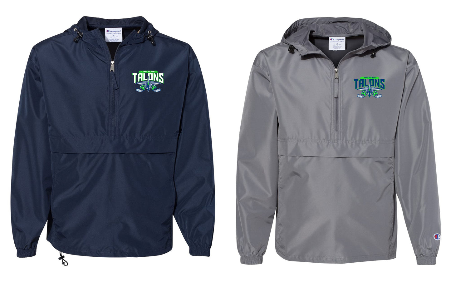 Long Island Talons Hooded Packable Quarter-Zip Jacket CO200