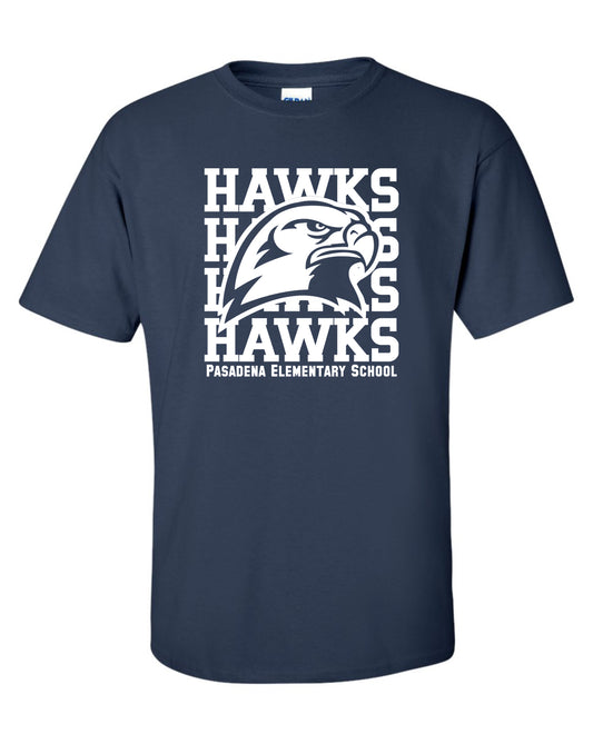 Pasadena Elementary Hawks Logo T-Shirt 2000/2000B