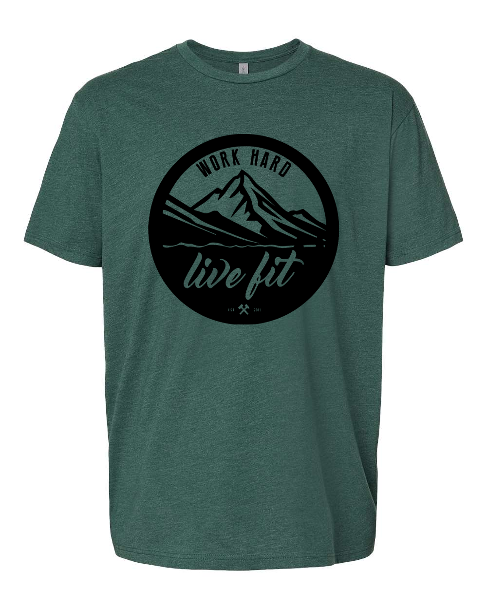 Industrious Live Fit Winner T-Shirt 6210 Heather Forest Green