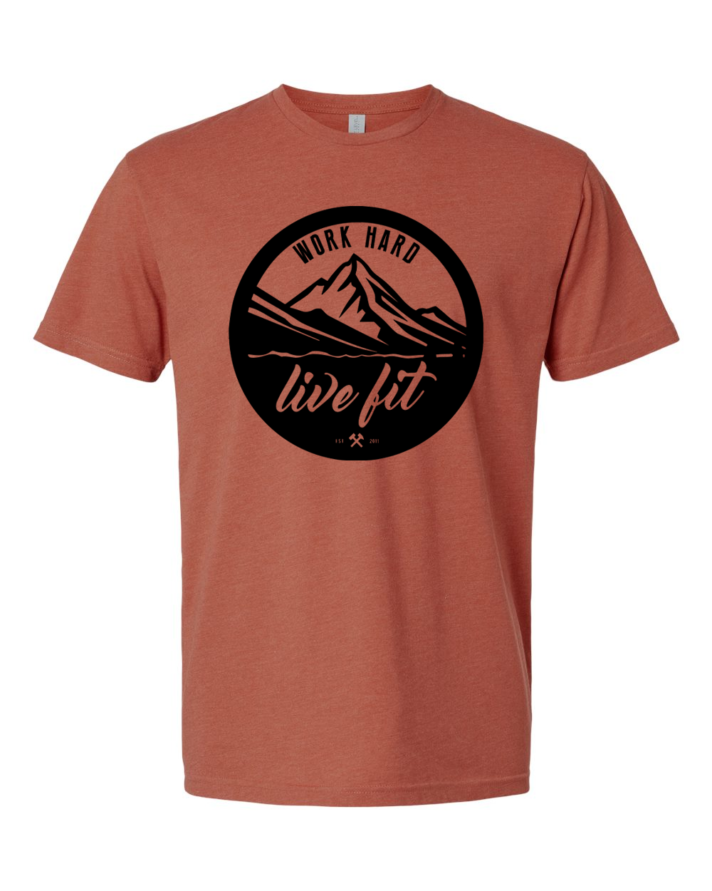 Industrious Live Fit Winner T-Shirt 6210 Heather Redwood