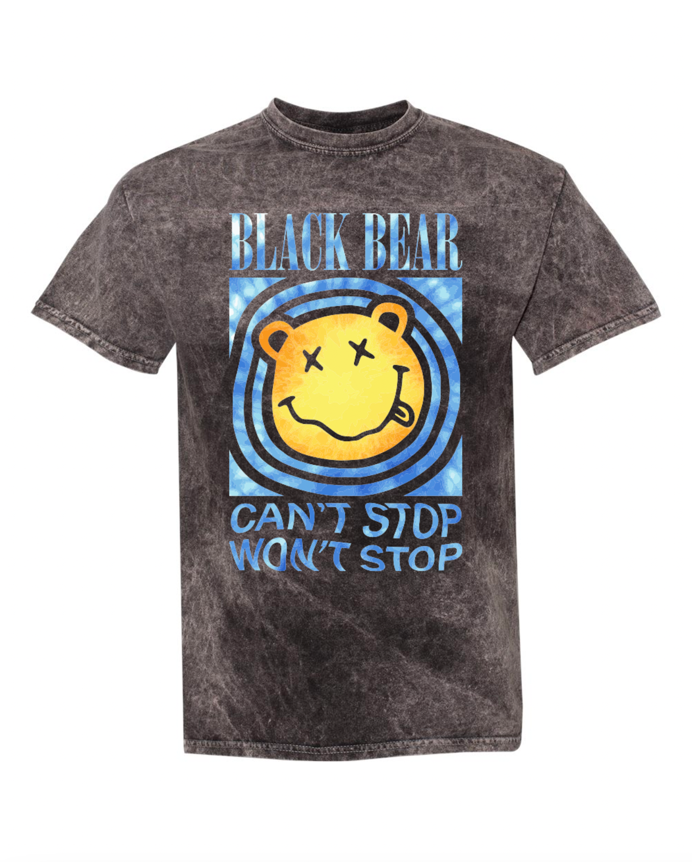 Black Bear Athletics Tie Dye Band Tee Can't Stop Won't Stop Mineral Wash T-Shirt 200MW
