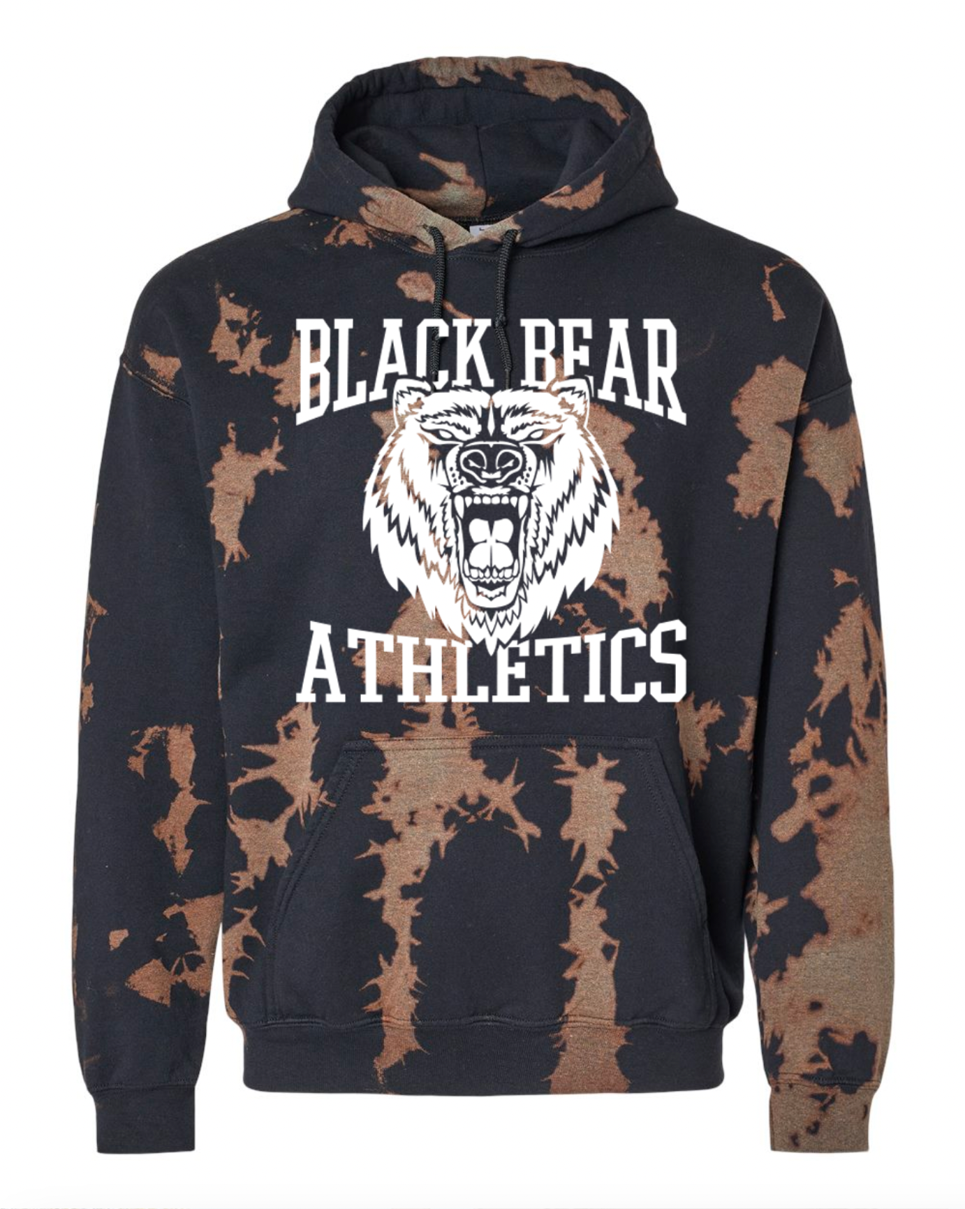 Black Bear Athletics Fleece Bleach Wash Hoodie 680BW