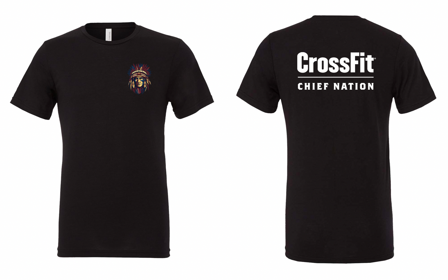 Crossfit Chief Nation Chief Head Front Chest & Logo Jersey Tee - 3001
