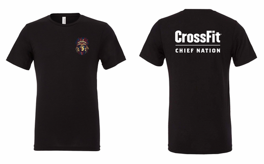 Crossfit Chief Nation Chief Head Front Chest & Logo Jersey Tee - 3001