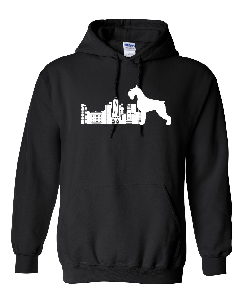 Skyline Giant Schnauzers Logo Only Black Heavy Blend Hooded Sweatshirt - 18500
