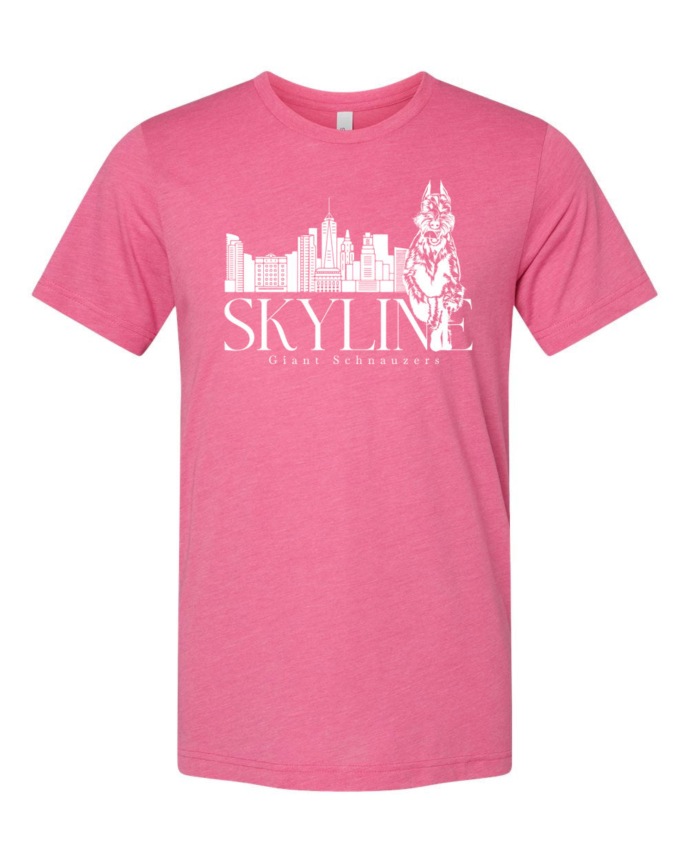 Skyline Giant Schnauzers Running Logo Charity Pink Triblend Tee - 3413