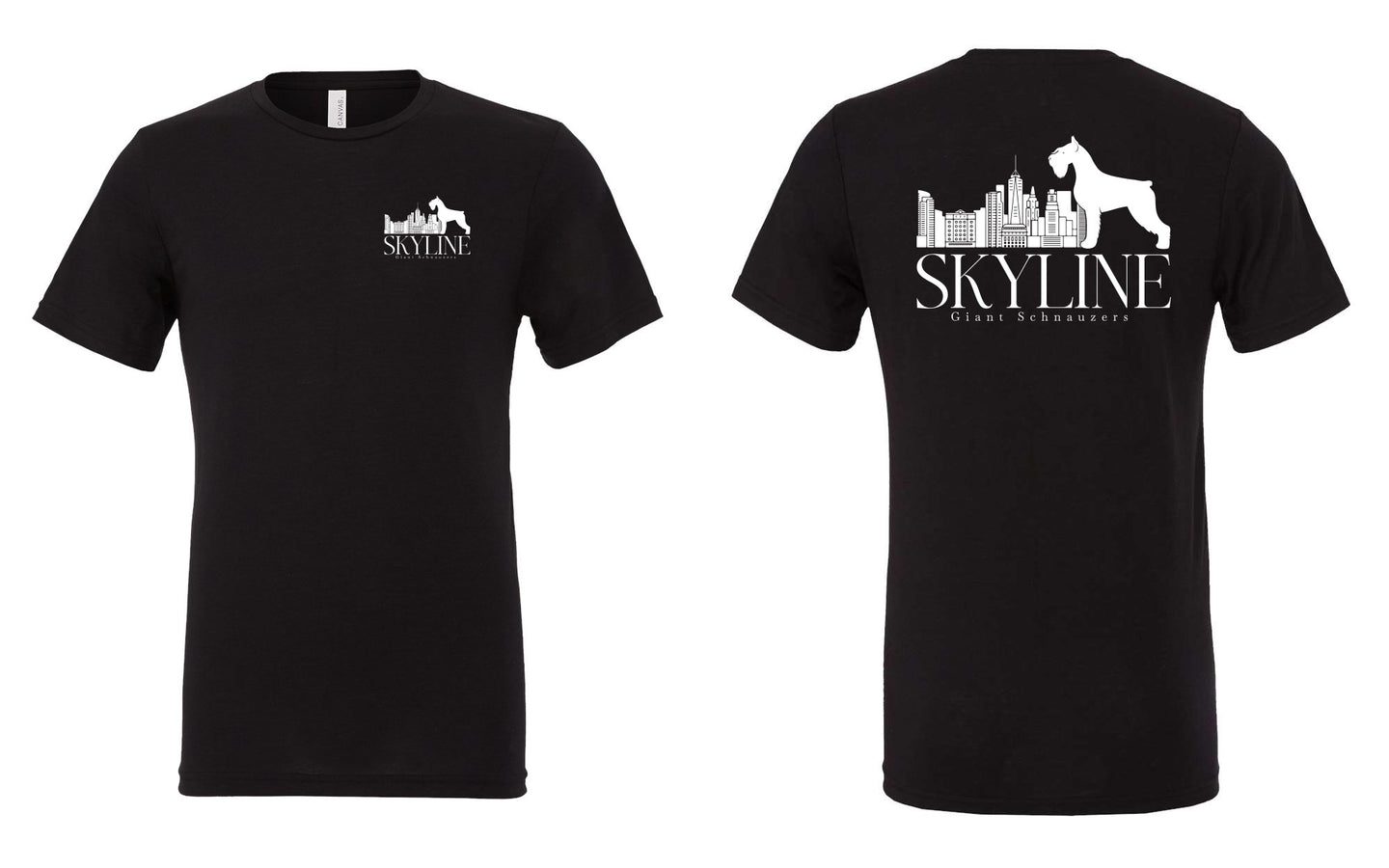 Skyline Giant Schnauzers Black Triblend Tee - 3413