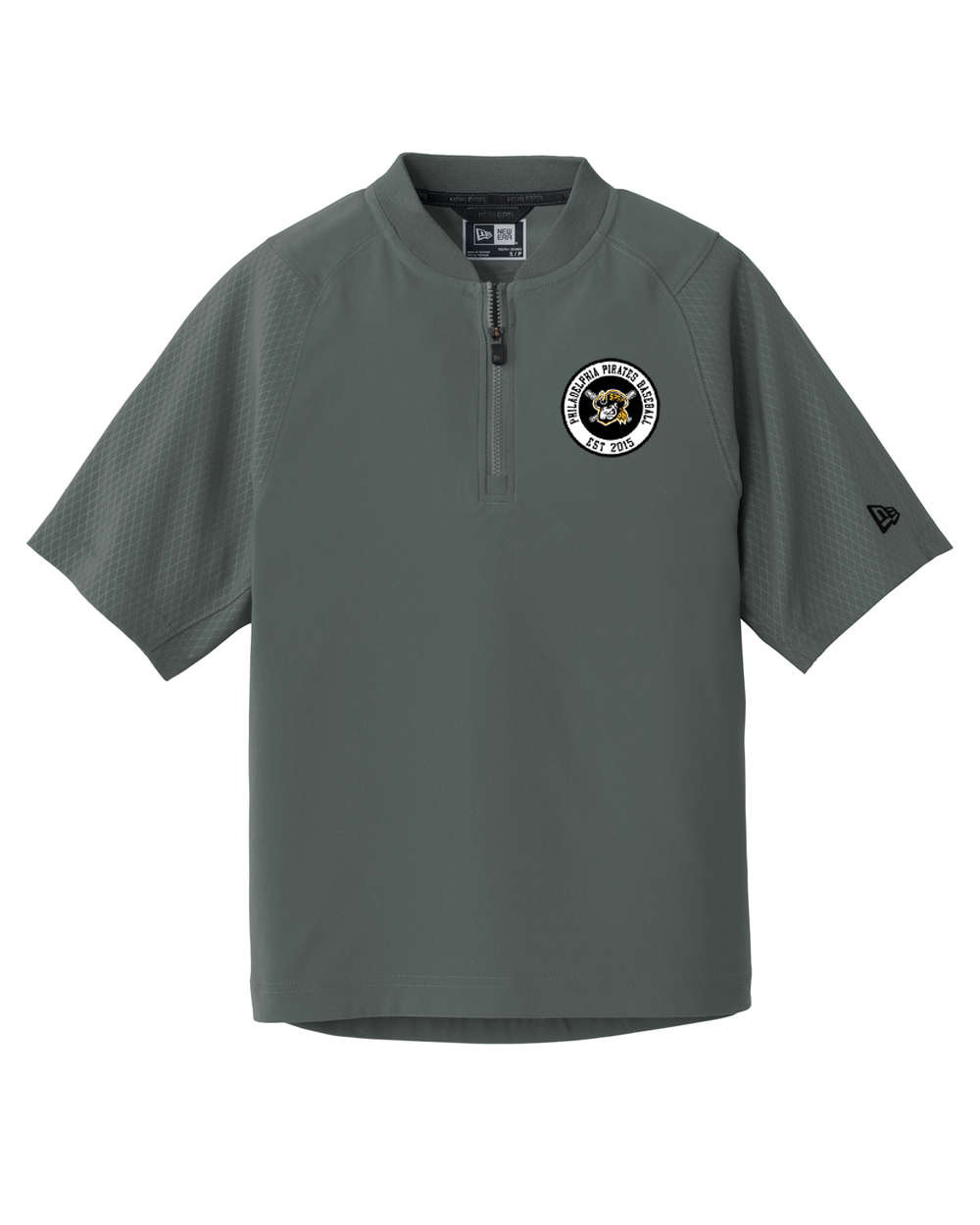 SPST Pirate New Era® Youth Cage Short Sleeve 1/4-Zip Jacket YNEA600