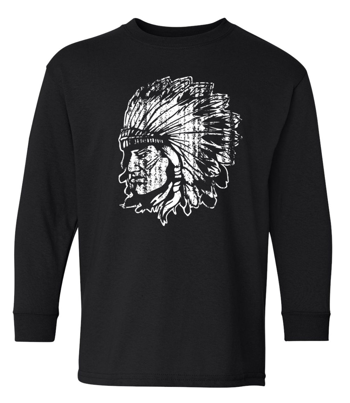 Youth Bellmore Braves Indian Head Long Sleeve Tees