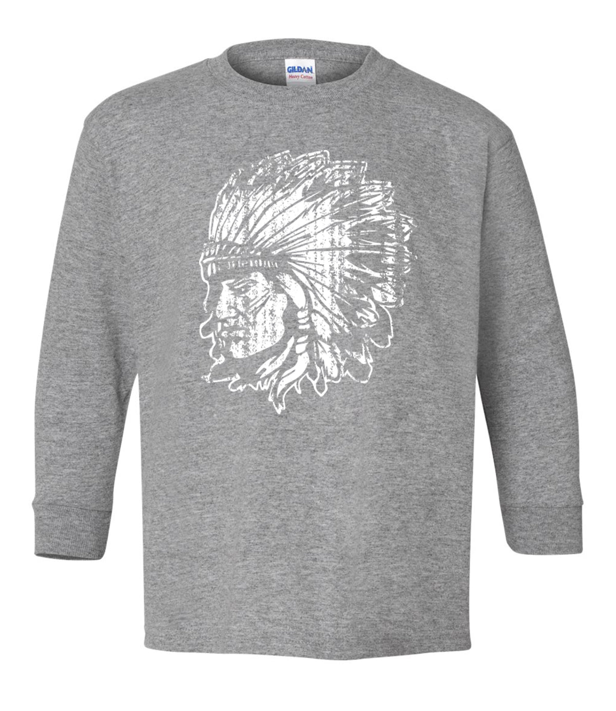 Youth Bellmore Braves Indian Head Long Sleeve Tees
