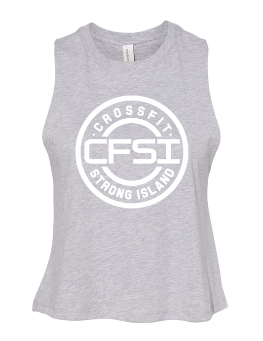 CrossFit Strong Island Ladies Cropped Tank CFSI Circle