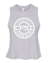 Load image into Gallery viewer, CrossFit Strong Island Ladies Cropped Tank CFSI Circle
