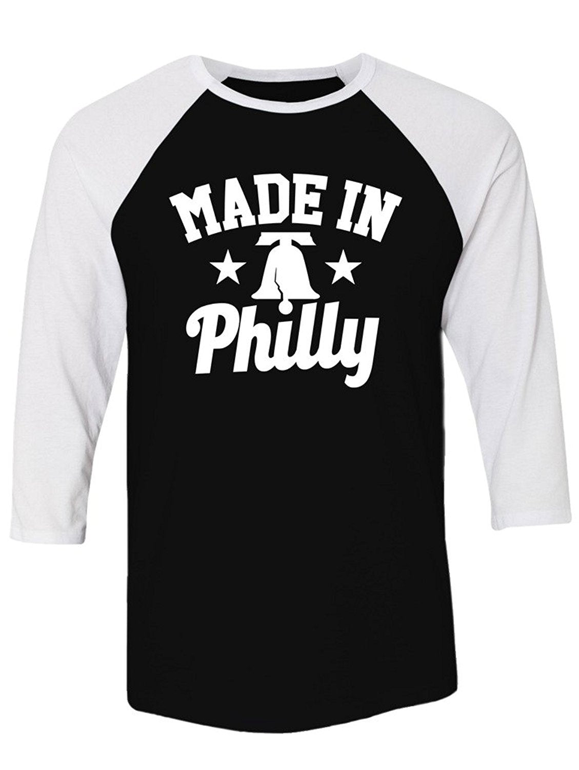 Manateez Unisex Raglan USA Made In Philly Liberty Bell Tee Shirt