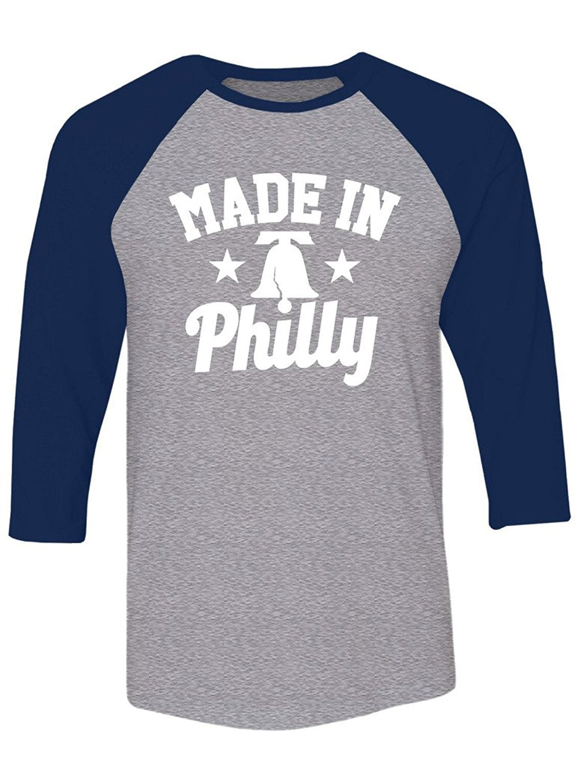 Manateez Unisex Raglan USA Made In Philly Liberty Bell Tee Shirt