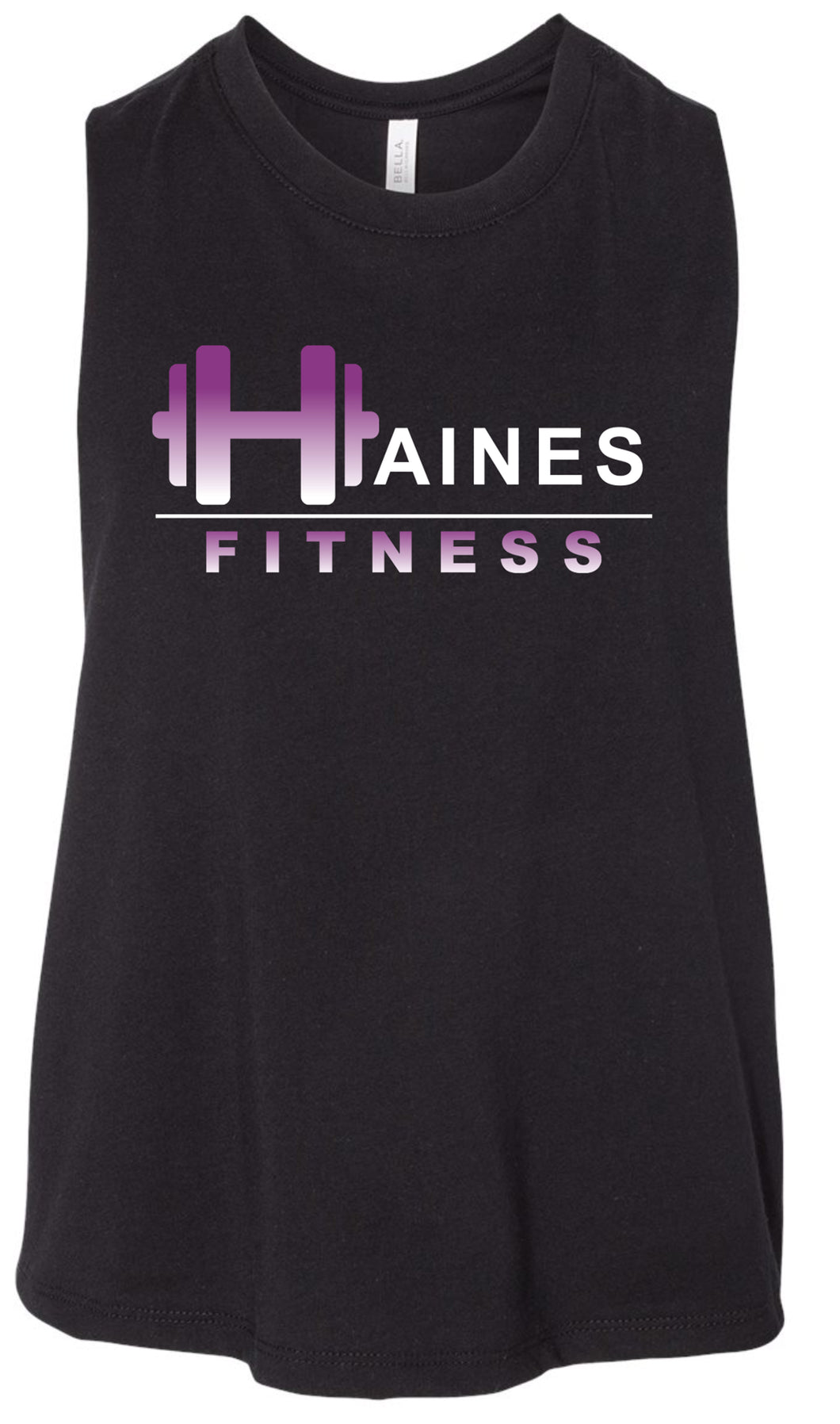 Haines Fitness Cropped Tank Black 6682