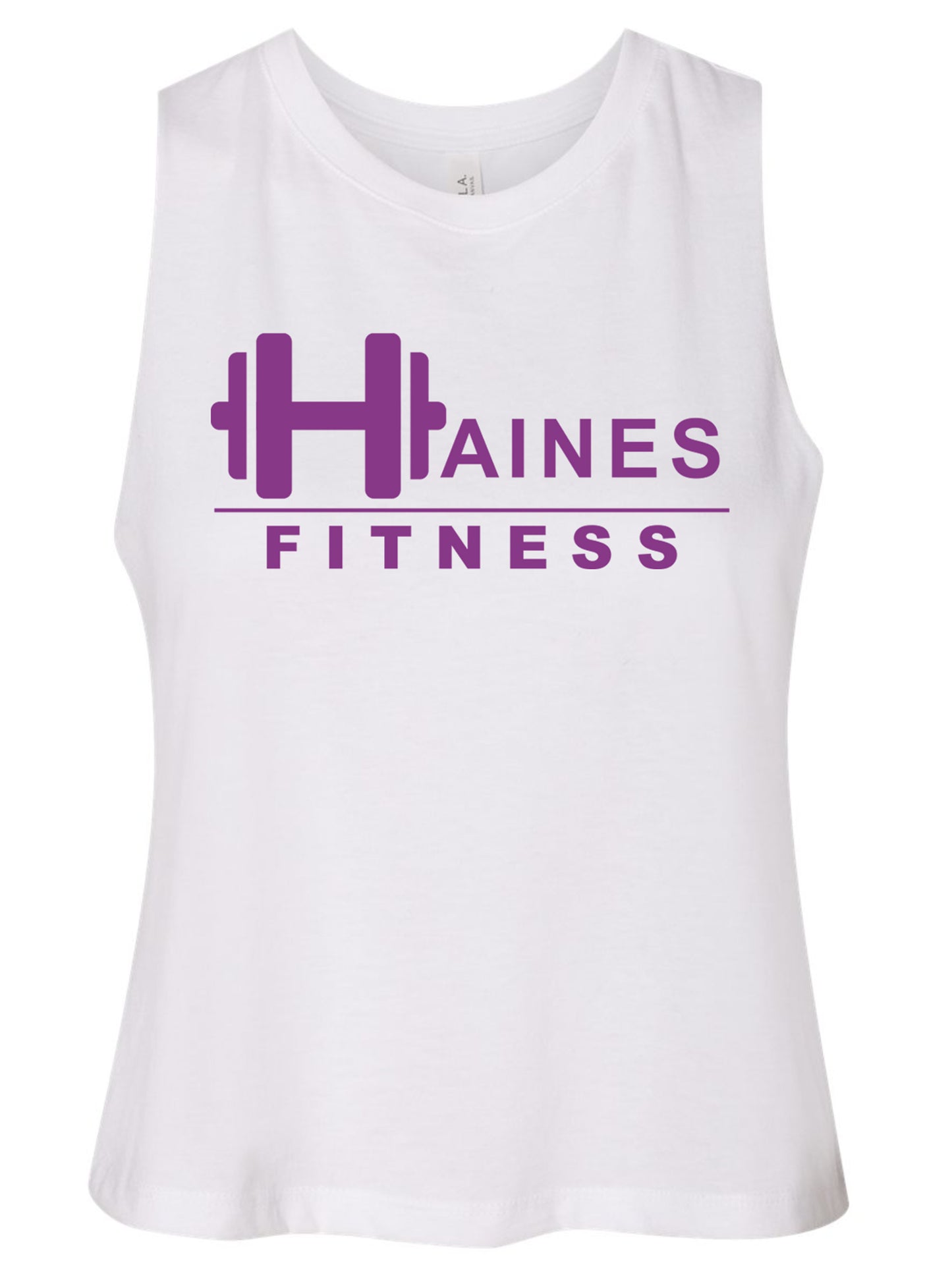Haines Fitness Cropped Tank White 6682