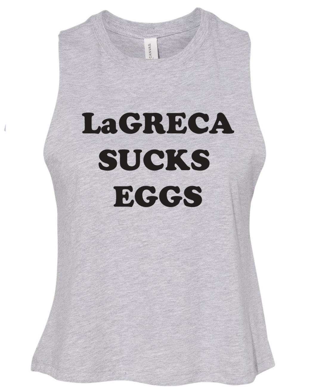 LaGreca Sucks Eggs Ladies Cropped Tank 6682