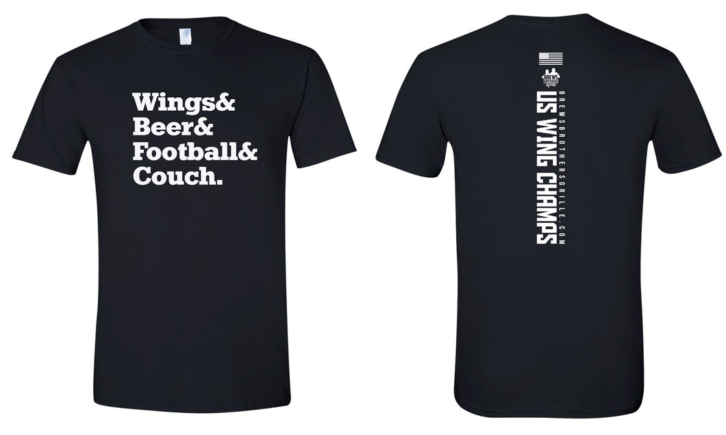 Brews Brothers Grille Wings Beer Football Couch