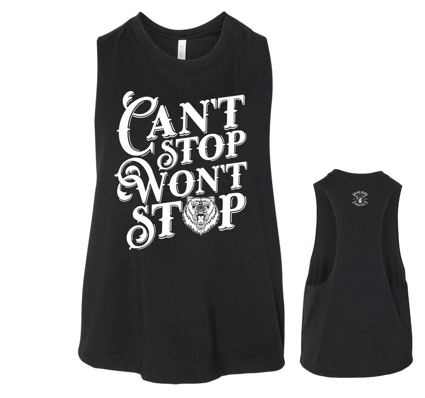 Black Bear Athletics Can't Stop Won't Stop Muscle Tank 6682
