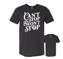 Load image into Gallery viewer, Black Bear Athletics Can&#39;t Stop Won&#39;t Stop Men Tee

