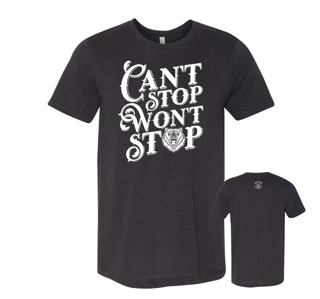 Black Bear Athletics Can't Stop Won't Stop Men Tee