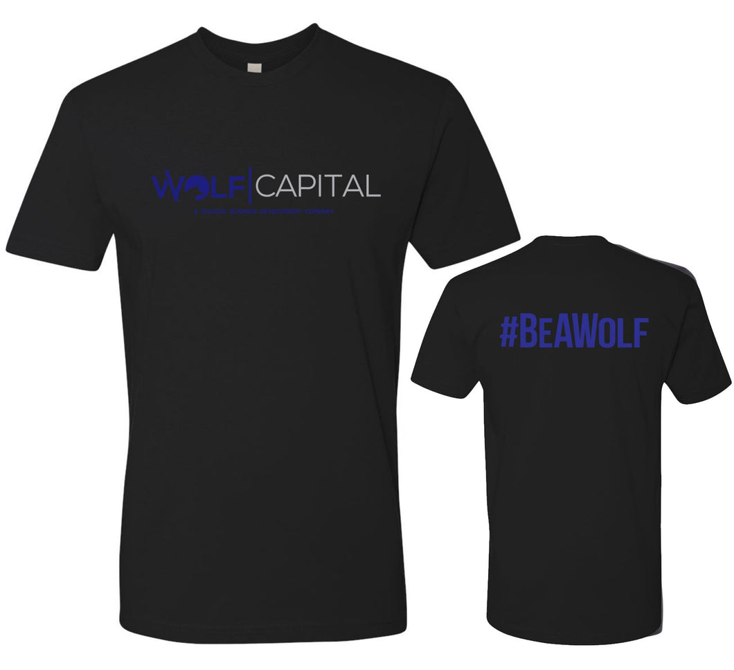 Classic Original Logo Wolf Capital Mens Crew Neck Tee Design 1
