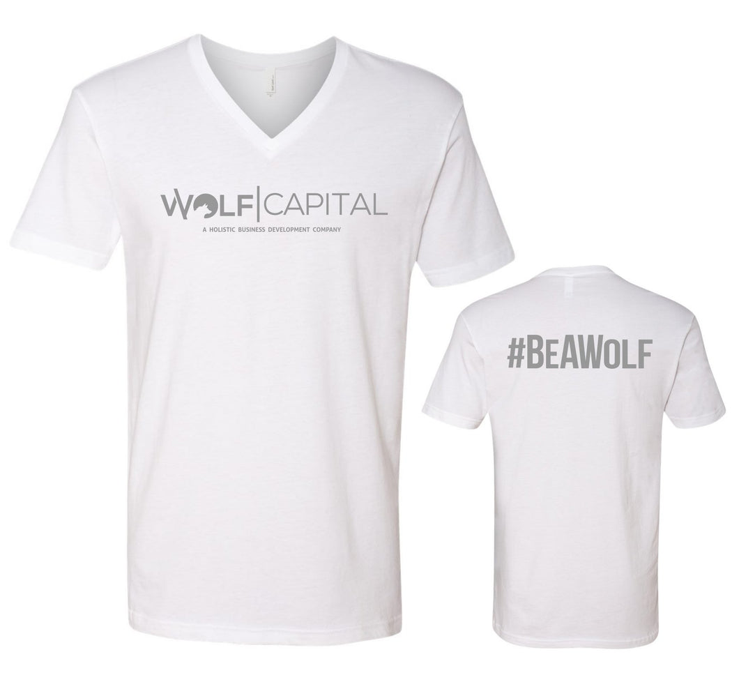 Wolf Capital Mens V Neck Tee Design 3