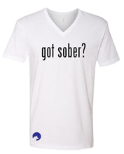 Load image into Gallery viewer, Wolf Capital Mens Mantra Got Sober? V Neck
