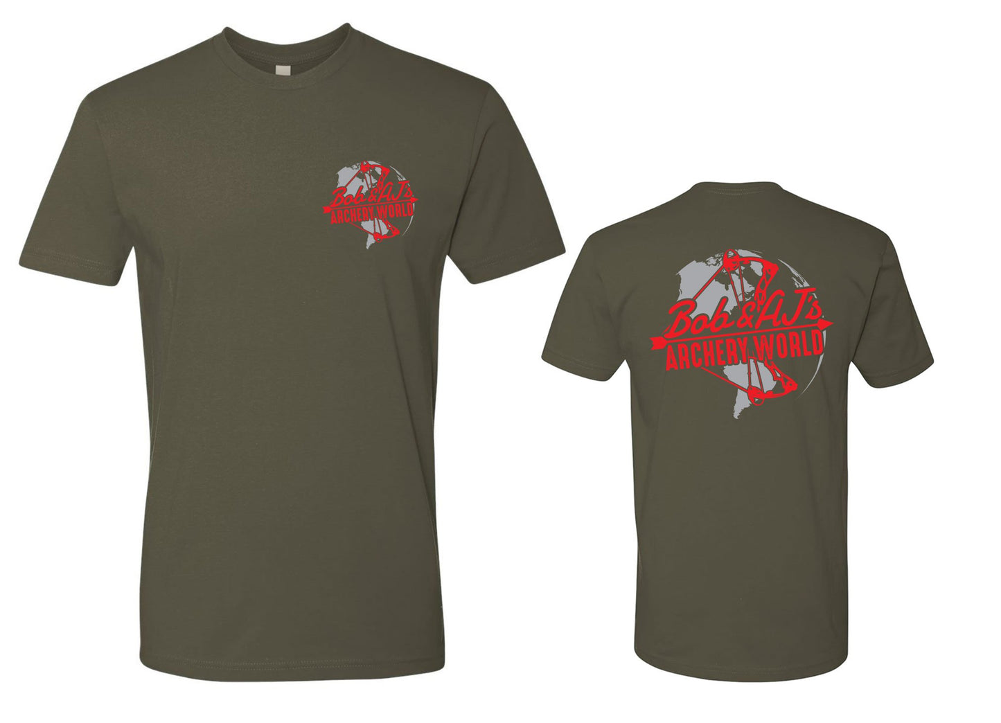Bob And AJ Archery Men's Tee Red and Gray