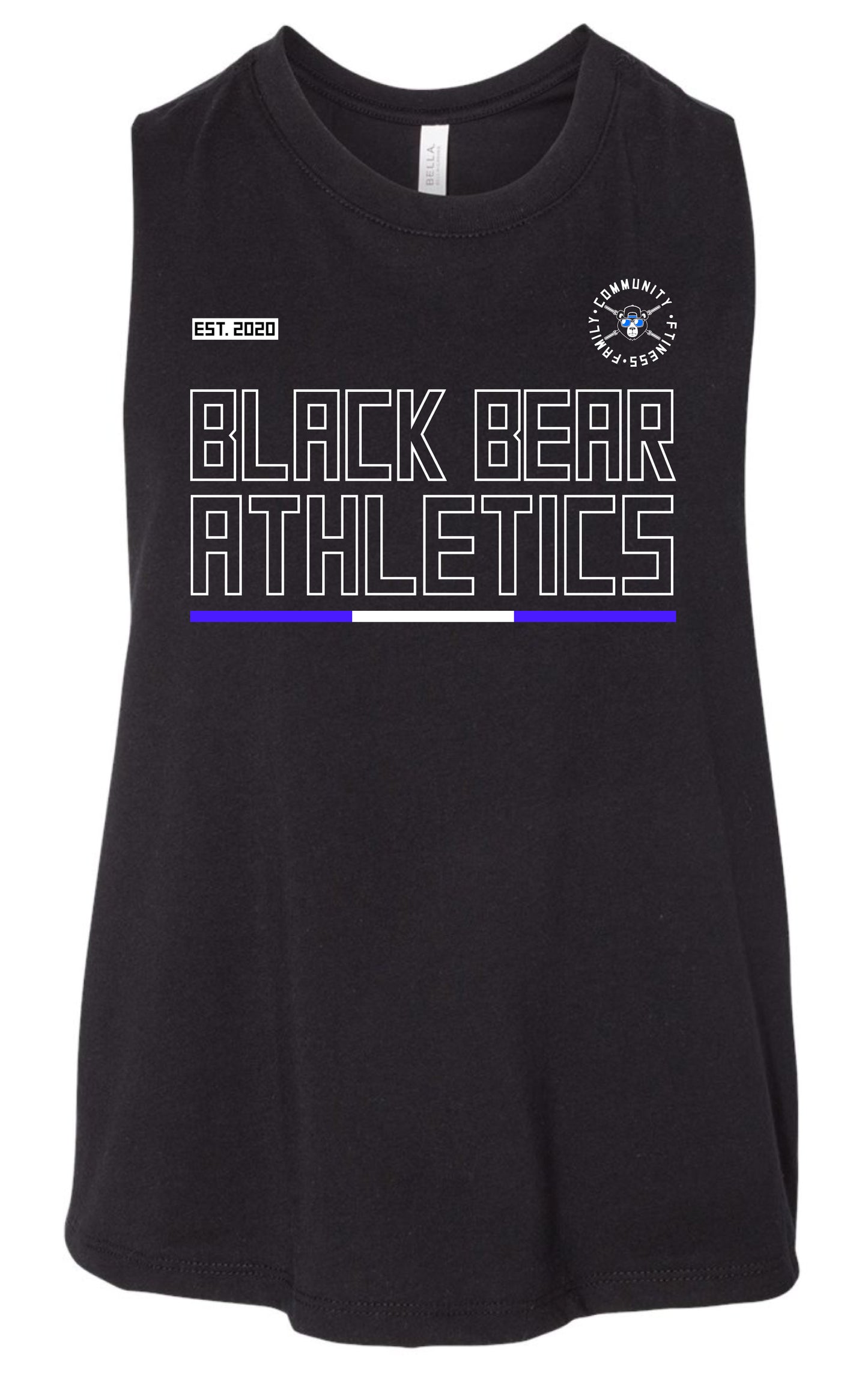 Black Bear Athletics Team Bear Ladies Cropped Tee