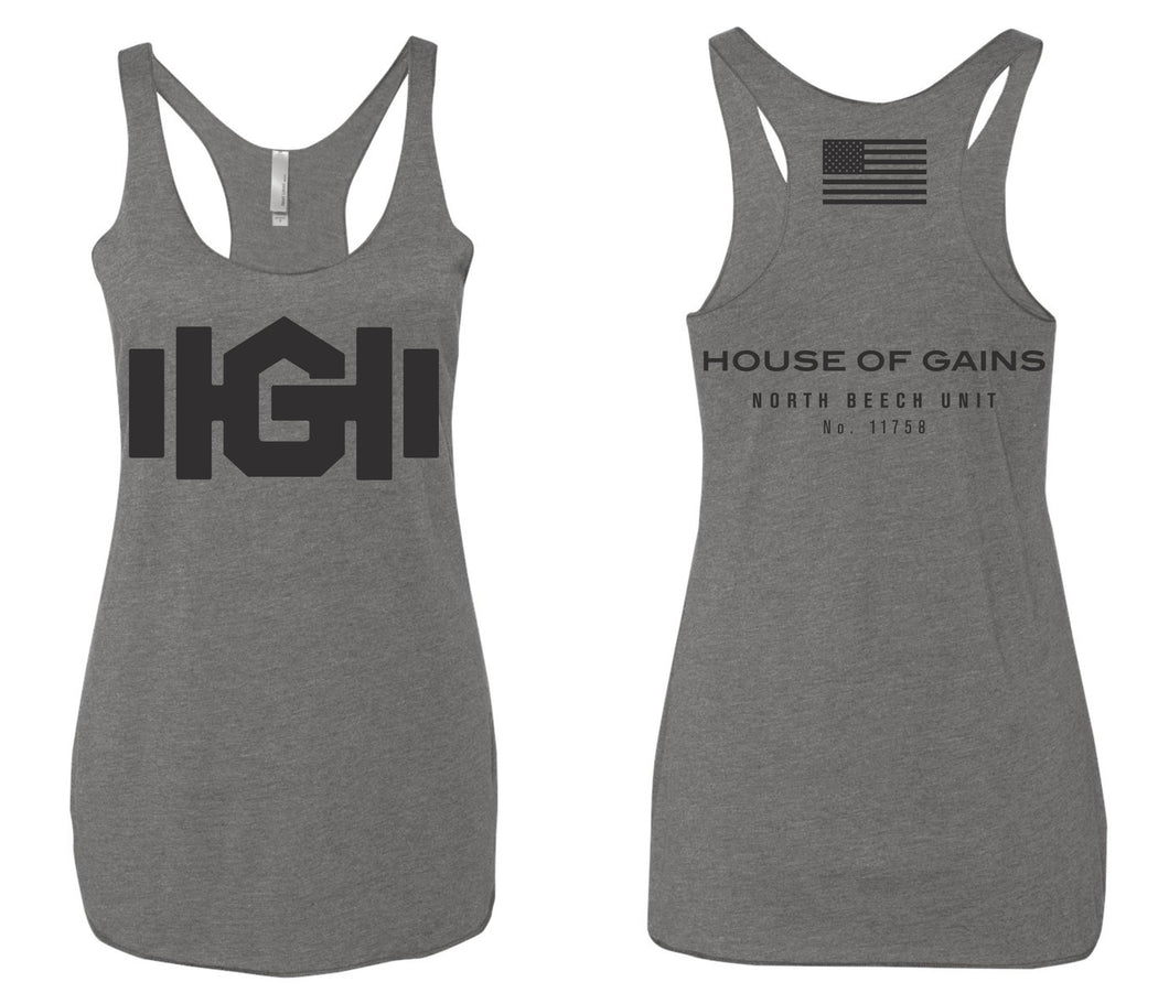 House Of Gains Ladies Racer Back Tank